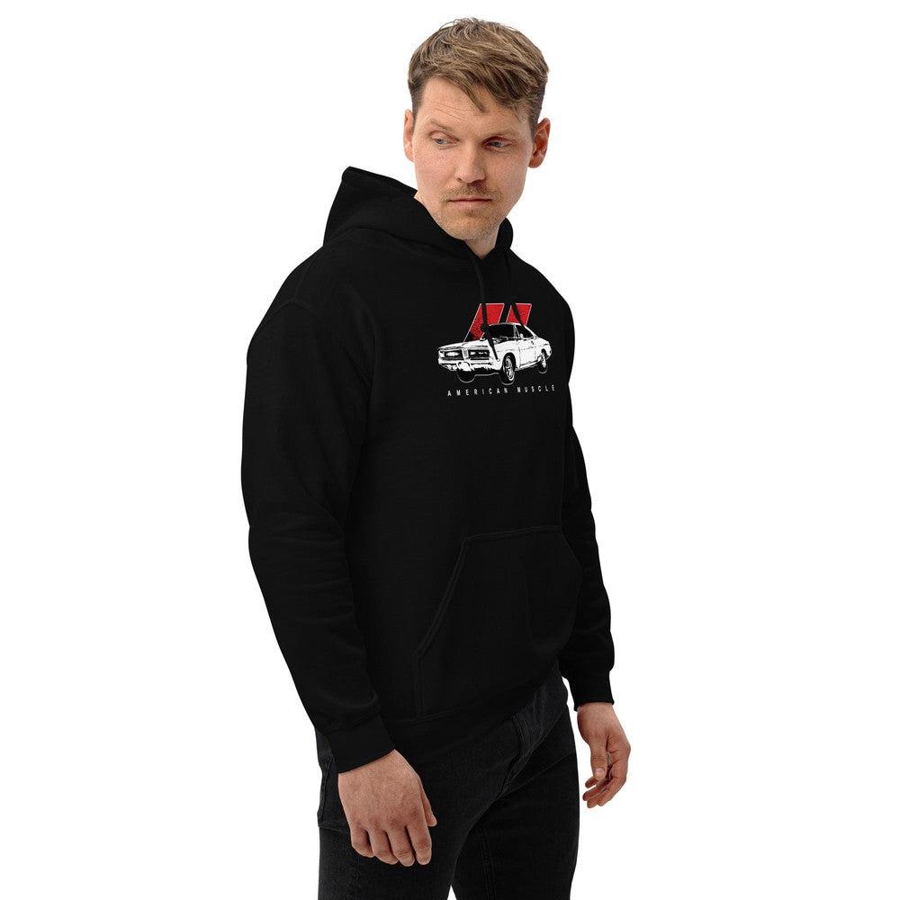 1969 Charger Hoodie modeled in black