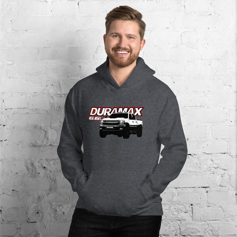 Duramax Hoodie Sweatshirt - Aggressive Thread Diesel Truck T-Shirts