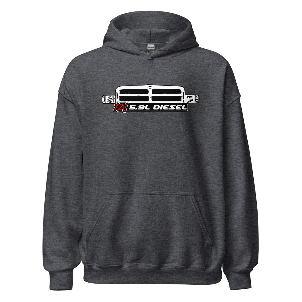 2nd Gen 12v Truck Hoodie Sweatshirt-In-Dark Heather-From Aggressive Thread