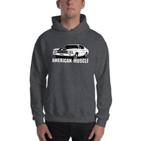 Thumbnail for Man modeling a 1970 Chevelle Hoodie in grey