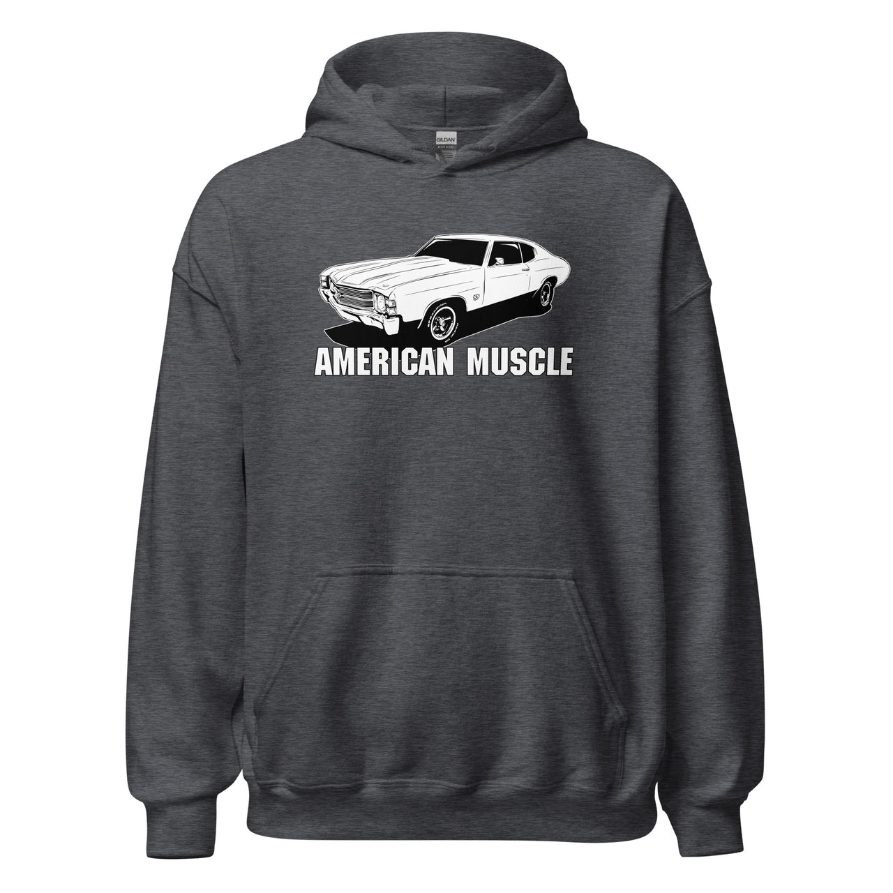1971 Chevelle Car Hoodie in grey