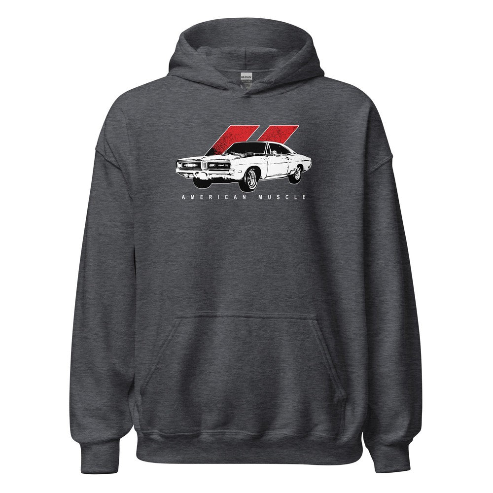 1969 Charger Hoodie in grey