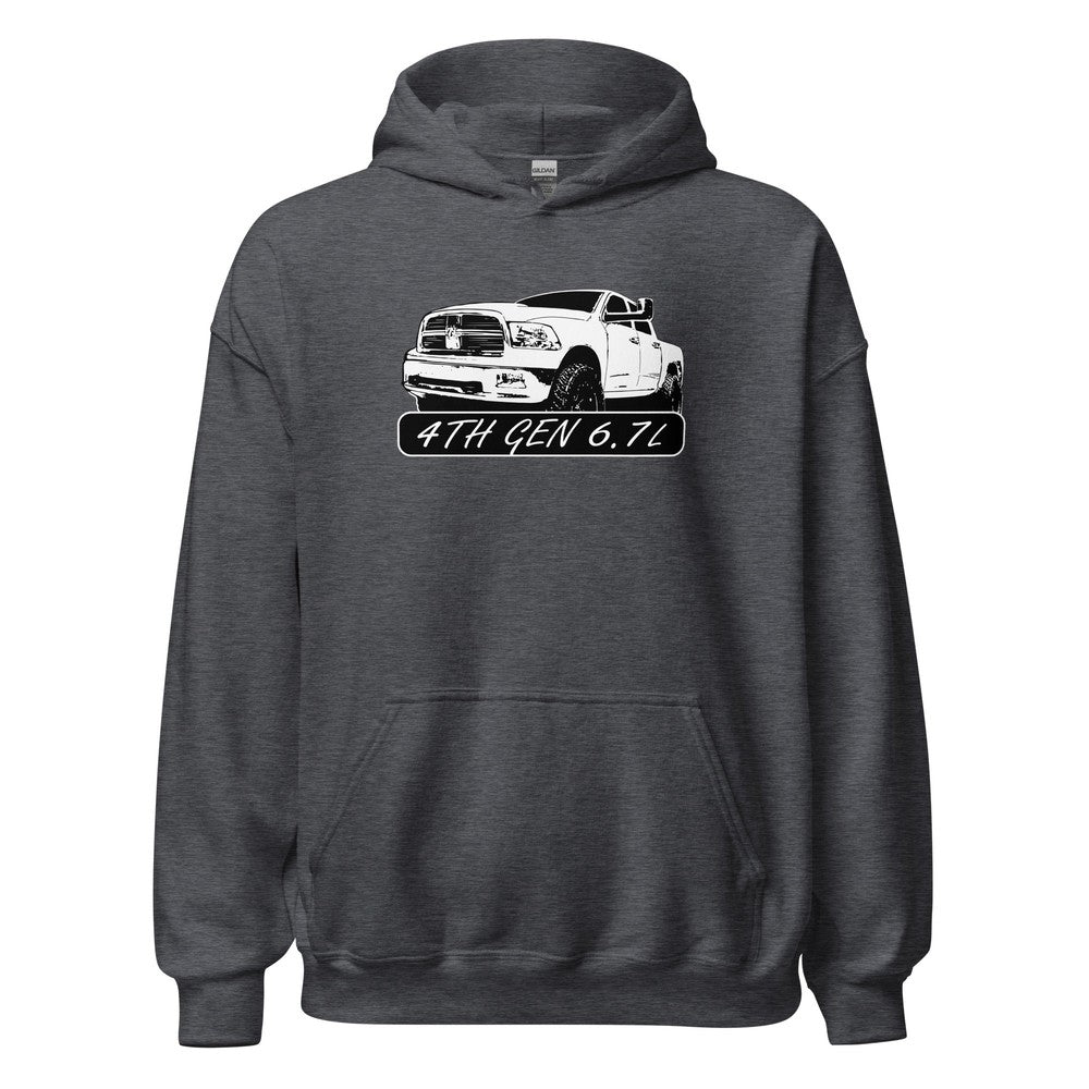 4th Gen 6.7 Truck Hoodie Sweatshirt in grey