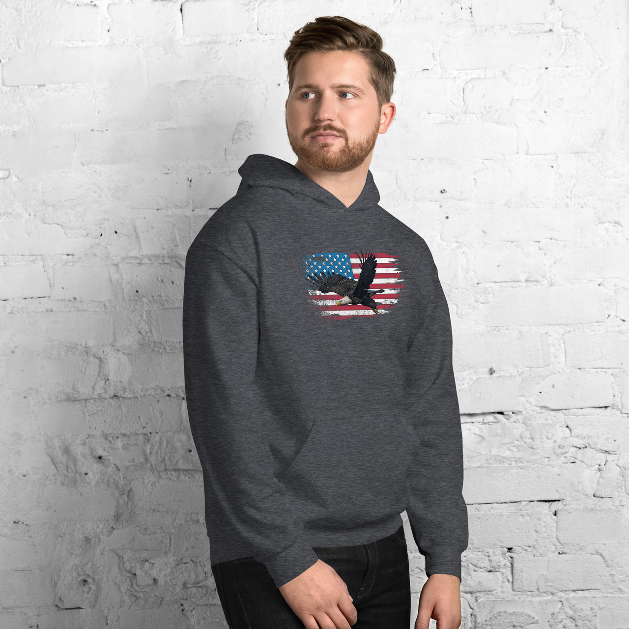 American Flag Bald Eagle Unisex Hoodie