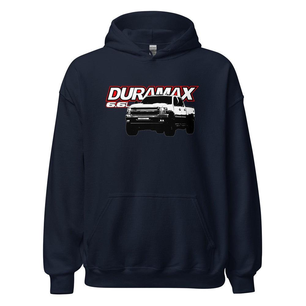Duramax Hoodie Sweatshirt - Aggressive Thread Diesel Truck T-Shirts