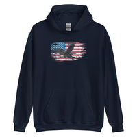 Thumbnail for American Flag Bald Eagle Unisex Hoodie