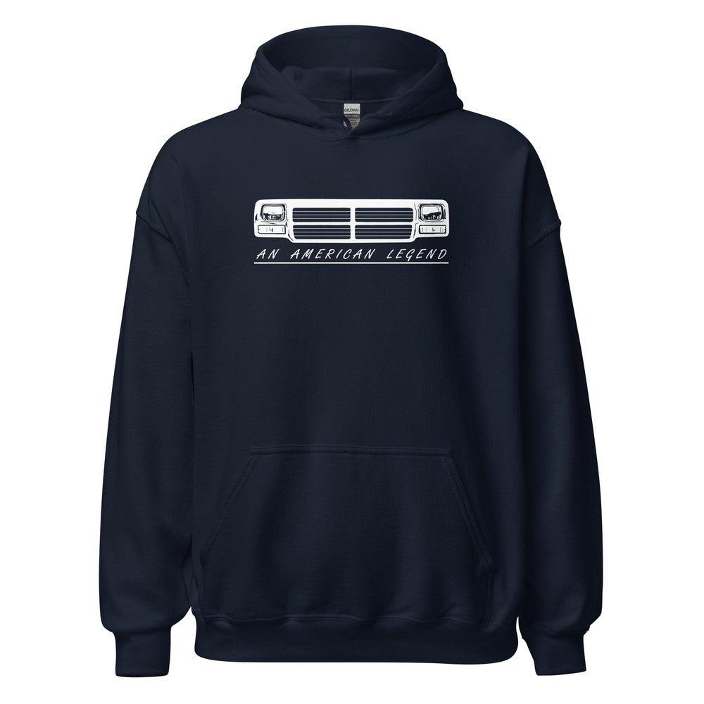 First Gen Ram Hoodie With 80s Front Grille-In-Navy-From Aggressive Thread