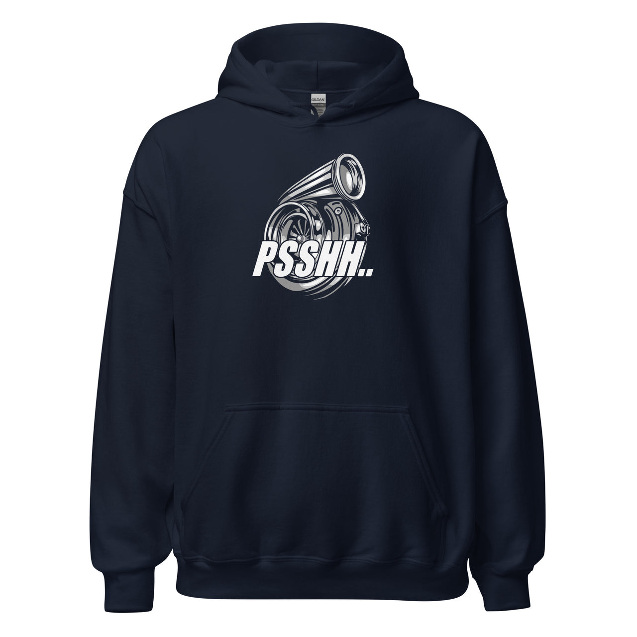 Funny Car Guy Turbo Hoodie - PSSHH Sweatshirt in navy