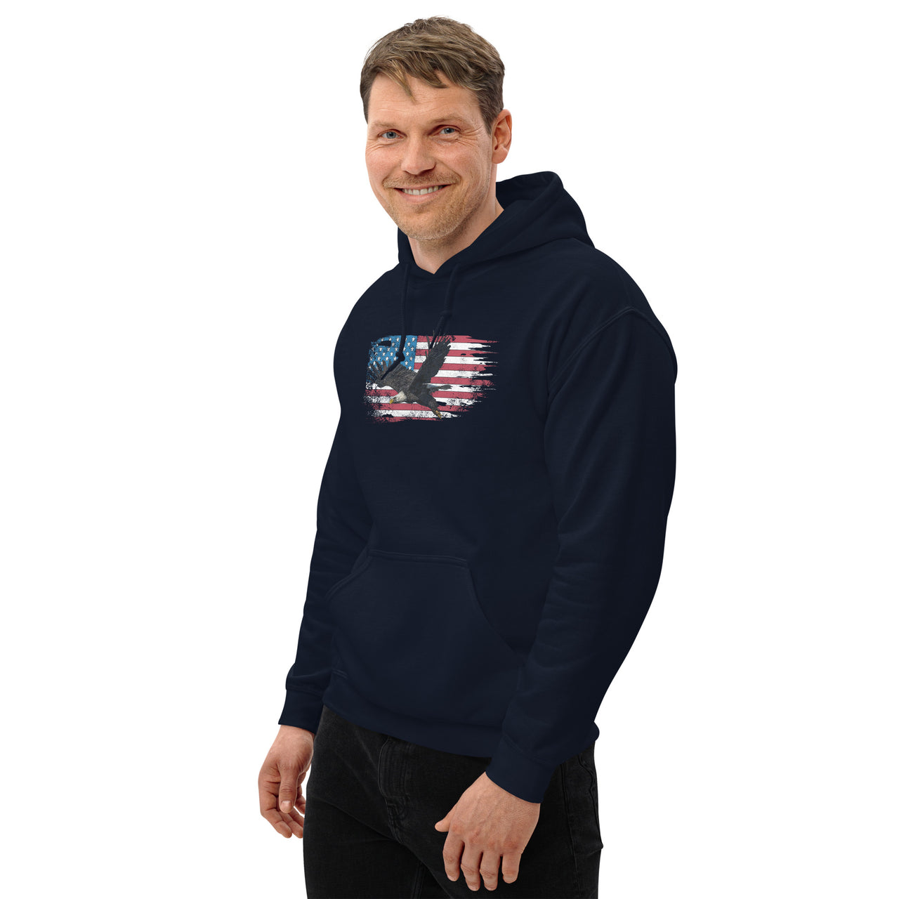 American Flag Bald Eagle Unisex Hoodie