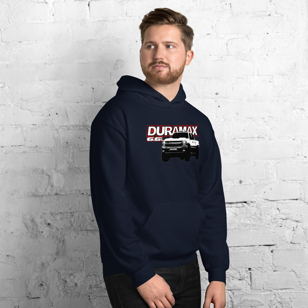 Duramax Hoodie Sweatshirt - Aggressive Thread Diesel Truck T-Shirts