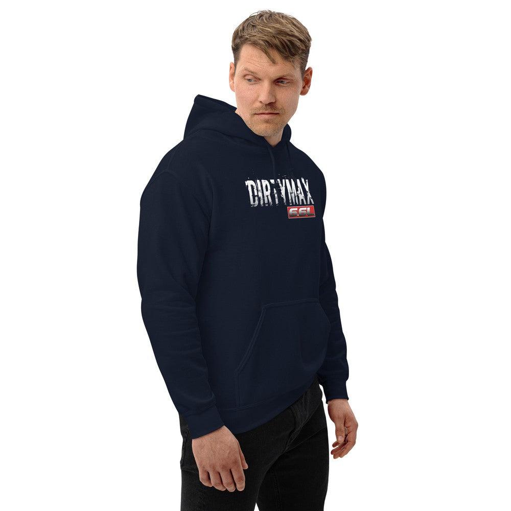 Dirtymax 6.6 Duramax Hoodie modeled in navy