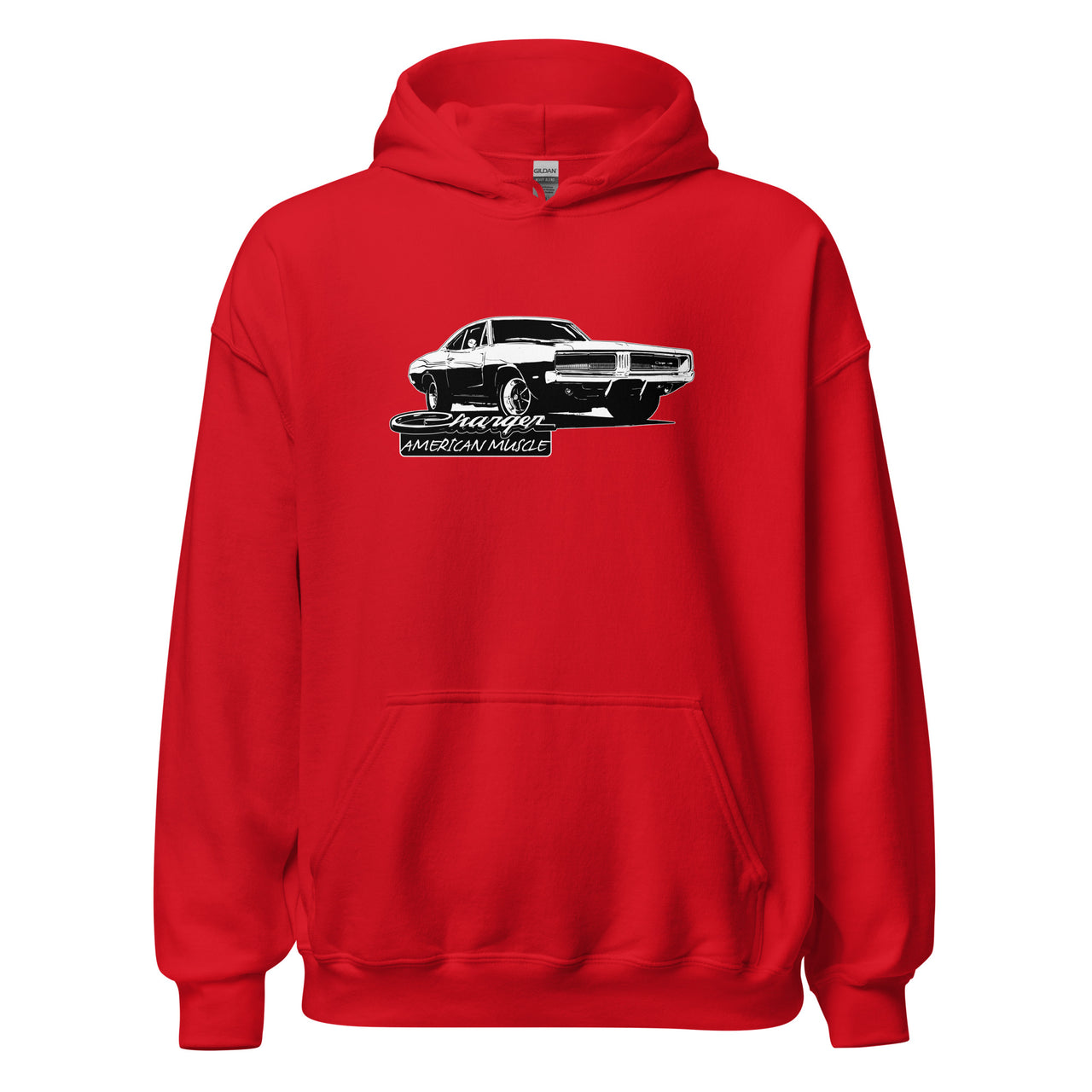 1969 Charger Hoodie in red