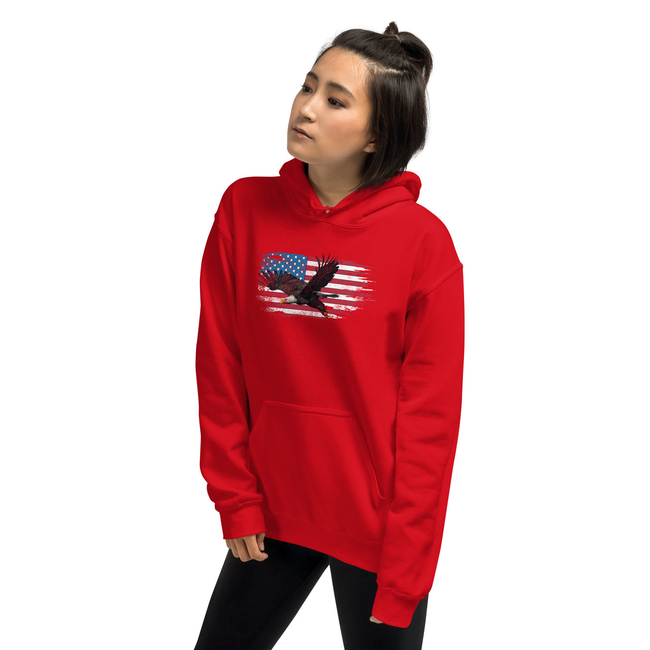 American Flag Bald Eagle Unisex Hoodie