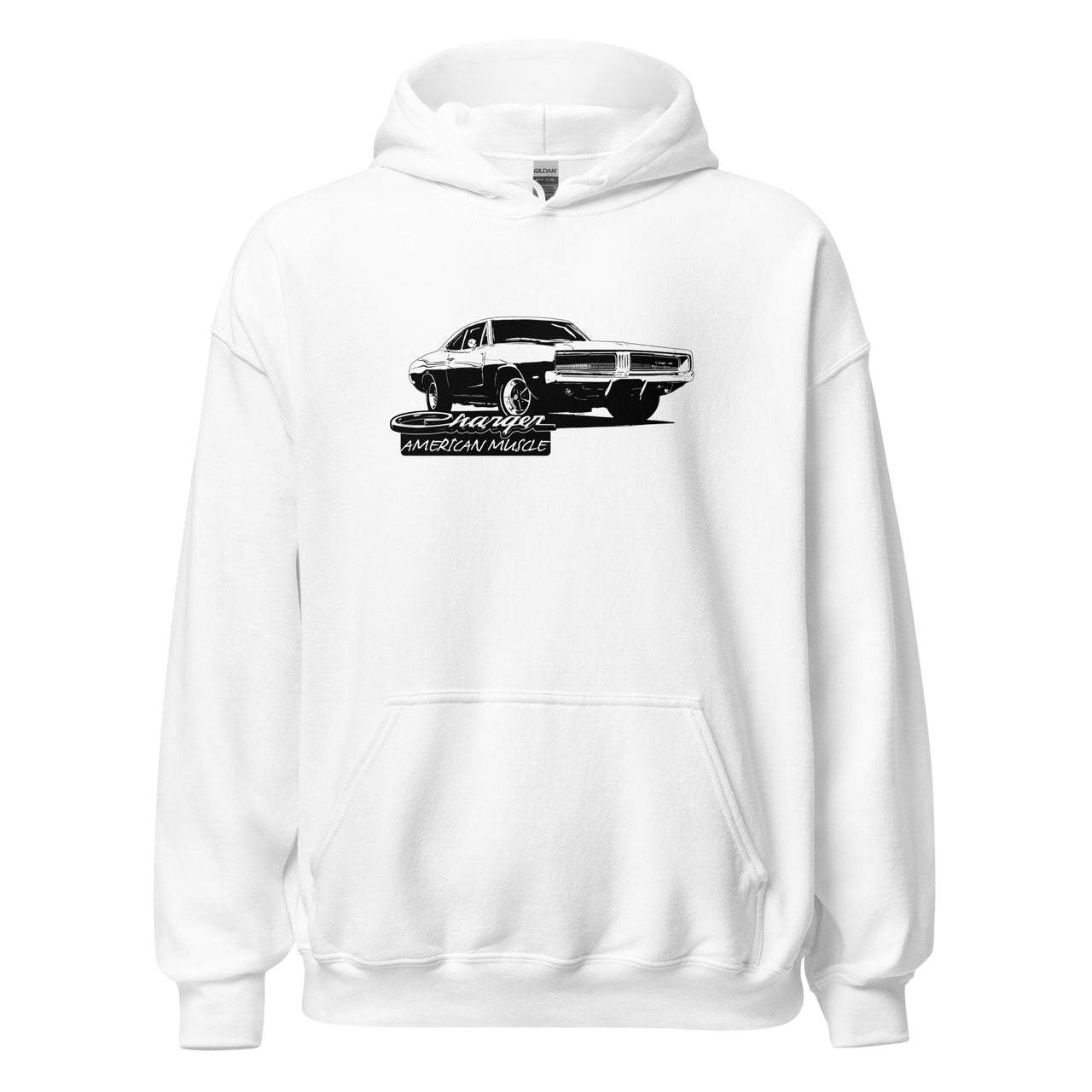 1969 Charger Hoodie in white