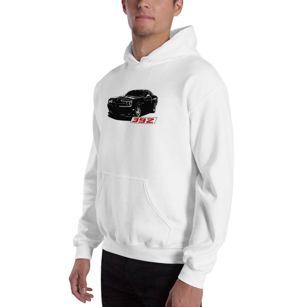Challenger SRT 392 Hoodie modeled in white