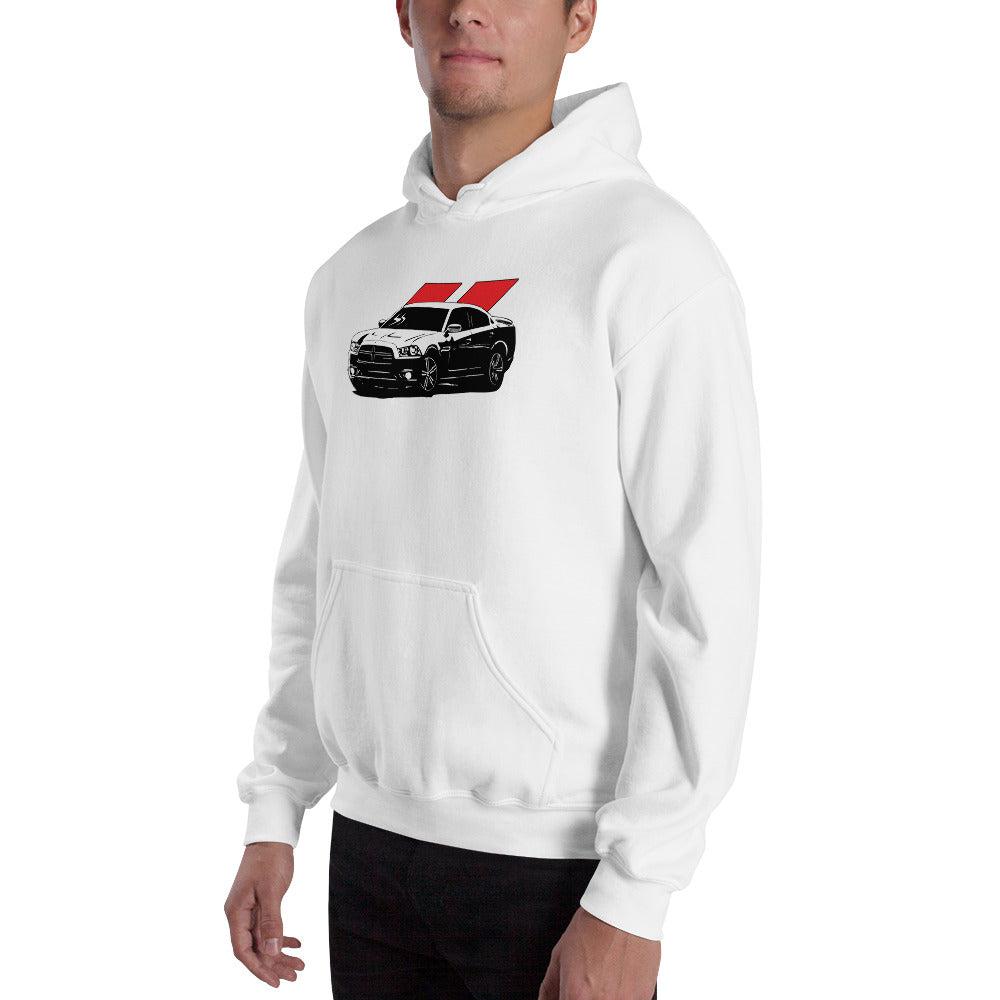 2010-2014 Charger Hoodie modeled in white