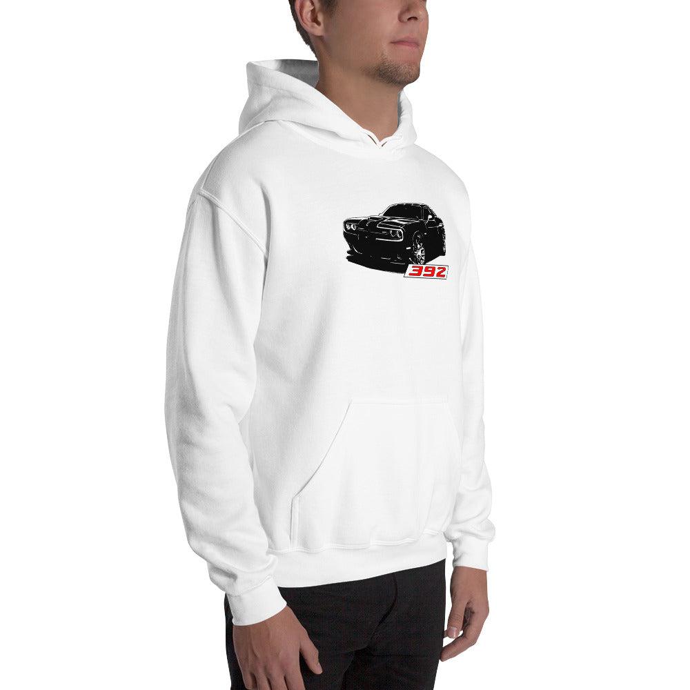 Challenger SRT 392 Hoodie modeled in white