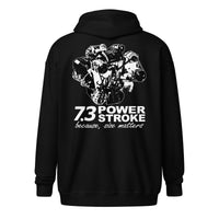 Thumbnail for 7.3 Power Stroke Size Matters Zip-Up Hoodie Sweatshirt