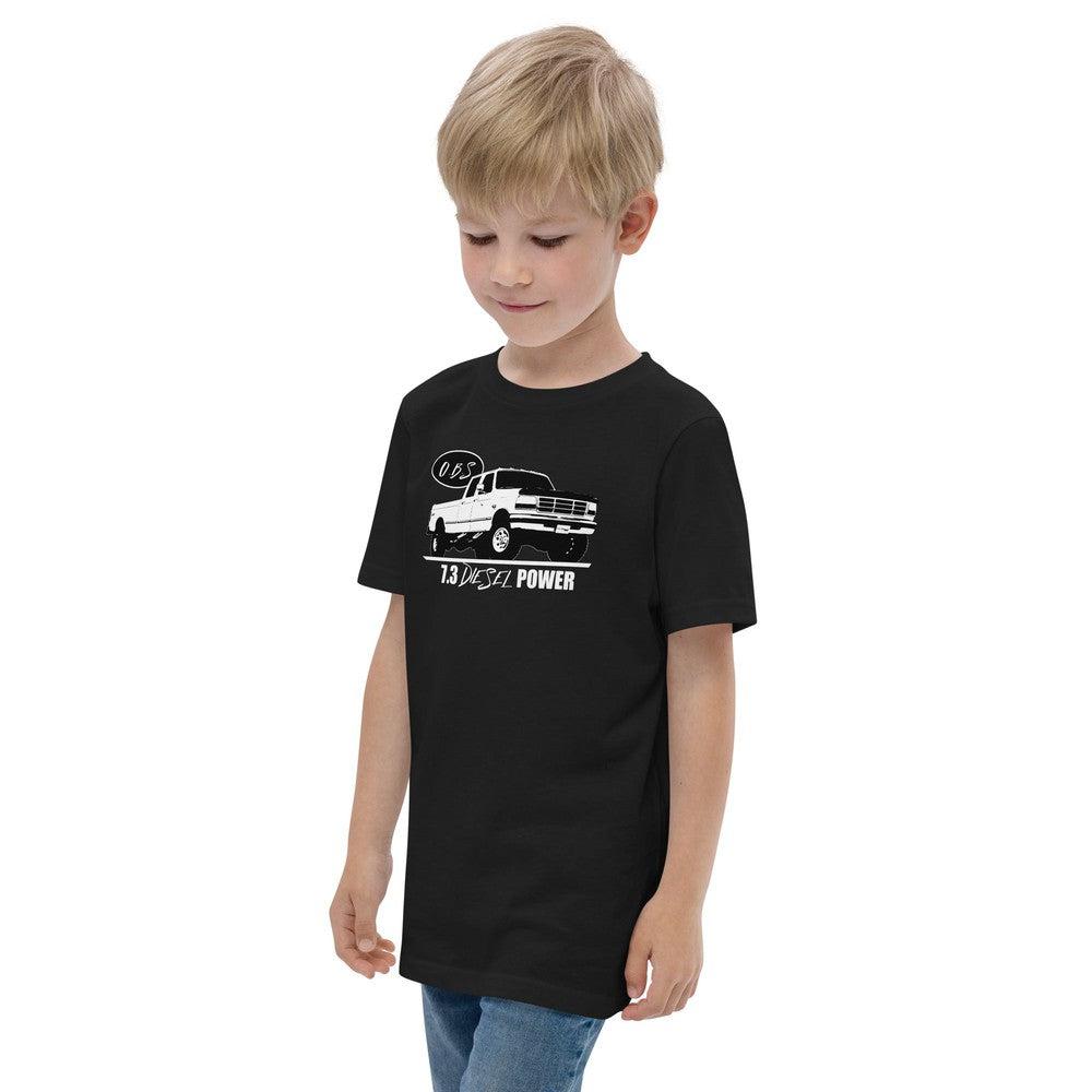 7.3 Powerstroke T-Shirt Based 90's OBS Crew Cab F250 / F350 - Youth Black