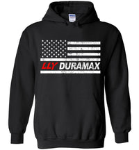 Thumbnail for LLY American Flag Duramax Hoodie Sweatshirt-In-Black-From Aggressive Thread
