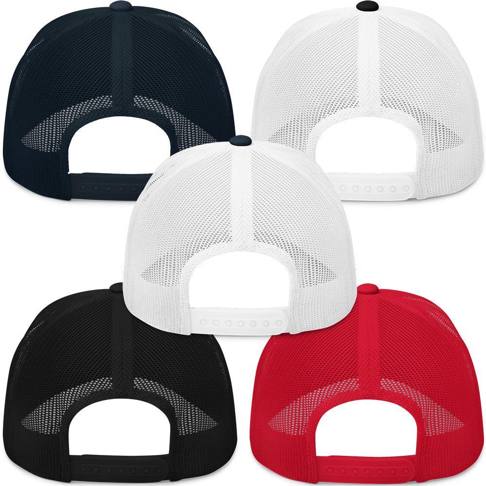12 Valve Trucker Hat back view of multiple colors