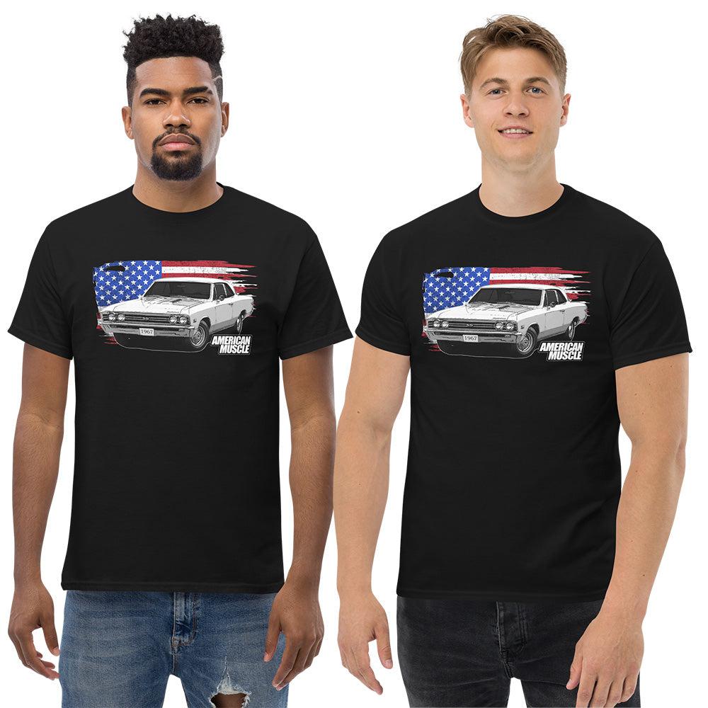 men modeling 1967 Chevelle T-shirt - black