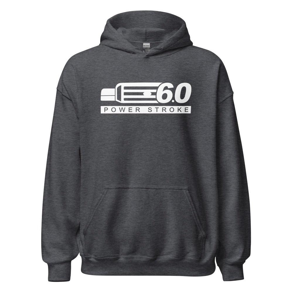 6.0 Power Stroke Hoodie With F250 Grille - dark heather
