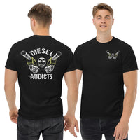 Thumbnail for Man posing in Diesel Truck T-Shirt | Duramax Shirt | Cummins Shirt | Powerstroke Shirt | Aggressive Thread Truck Apparel - Color Black