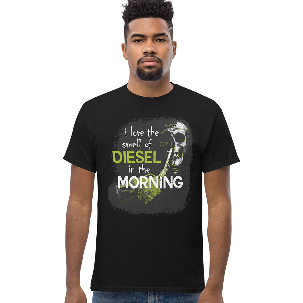 Diesel Truck T-Shirt - Love the smell of diesel in the morning - Black
