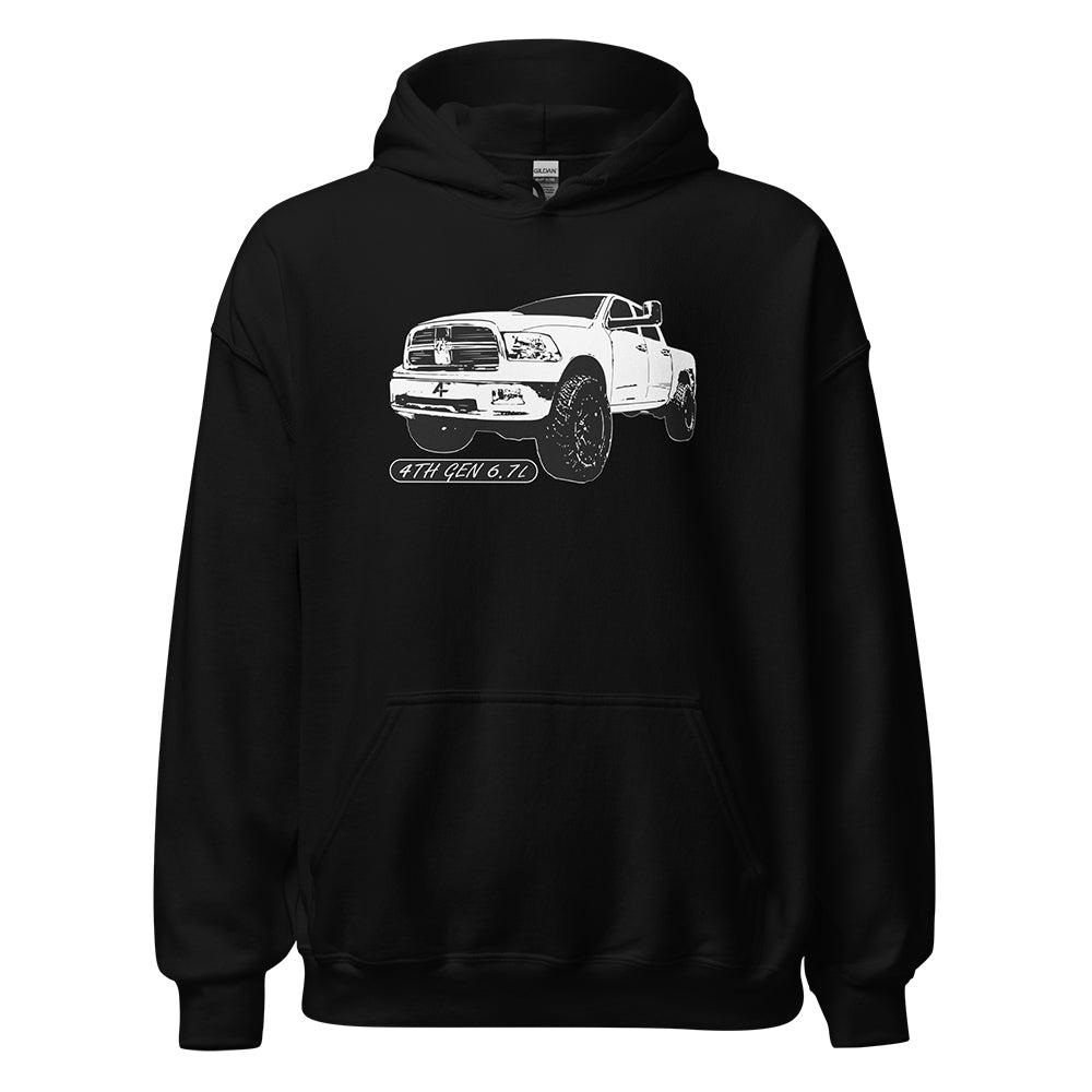 4TH Gen 6.7l Cummins Truck Hoodie in black