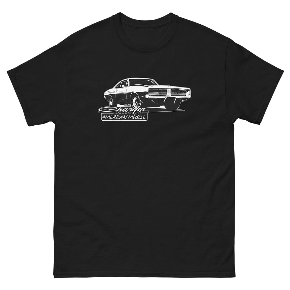 1969 Charger T-Shirt From Aggressive Thread - Color Black
