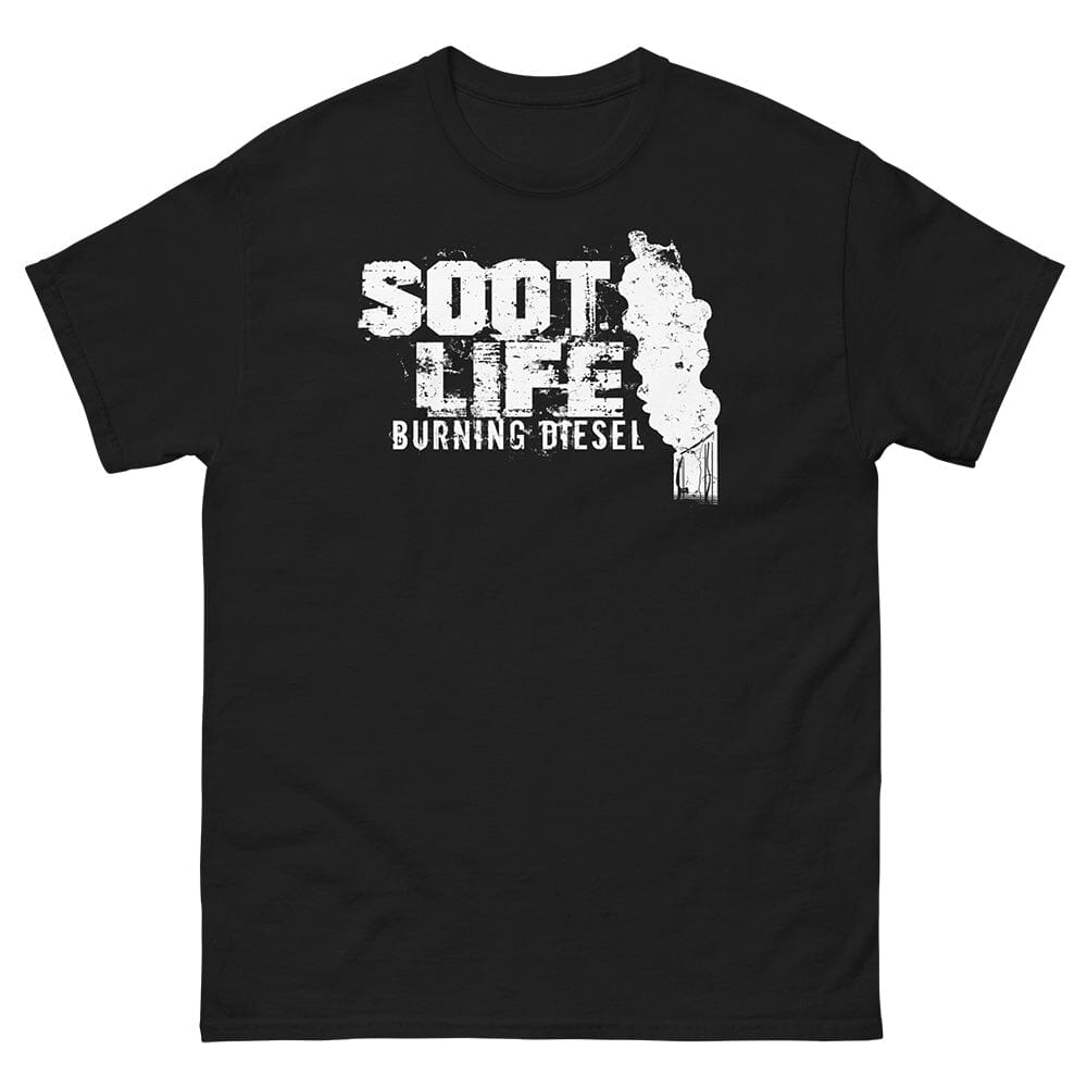 Soot Life Diesel Truck t-shirt From Aggressive Thread - Black