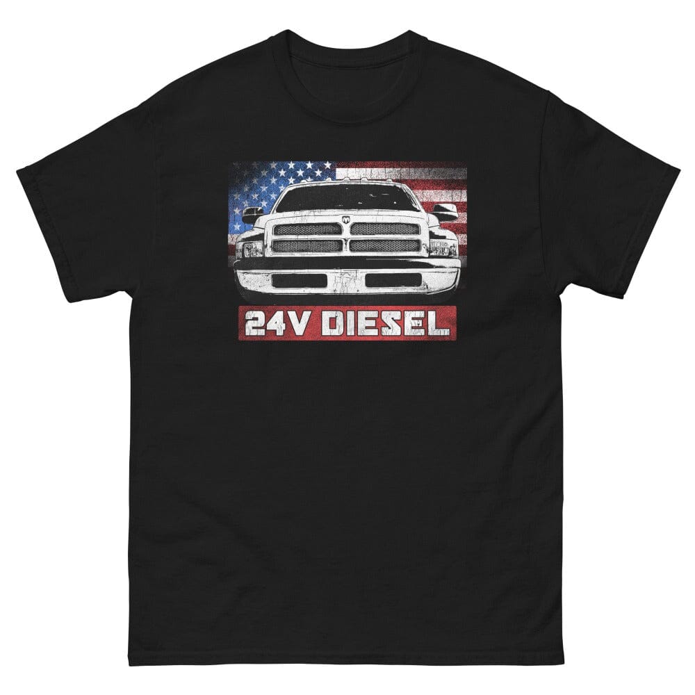 24v Cummins T-Shirt From Aggressive Thread - Black