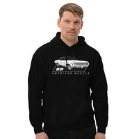 Thumbnail for man modeling 69 Impala Hoodie in black