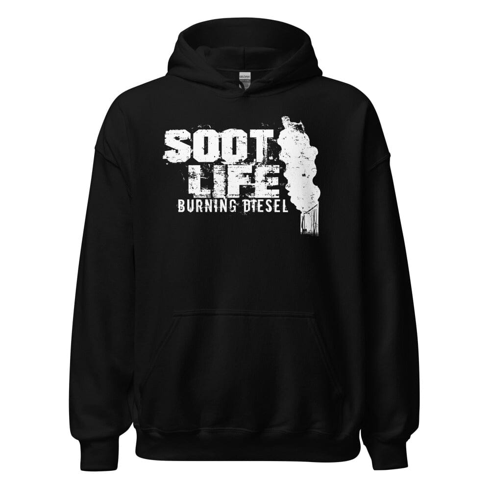 Soot Life Diesel Truck Hoodie From Aggressive Thread - Black