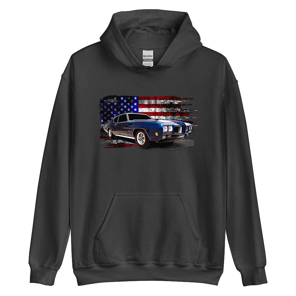 70 GTO Hoodie Sweatshirt From Aggressive Thread - Grey