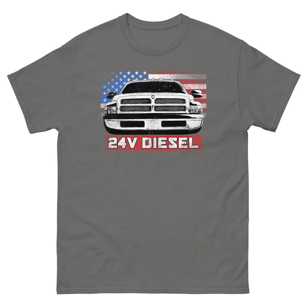 24v Cummins T-Shirt From Aggressive Thread - Grey