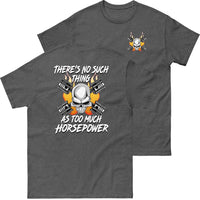 Thumbnail for Gearhead / Car Guys T-Shirt From Aggressive Thread - Front and back view in Grey
