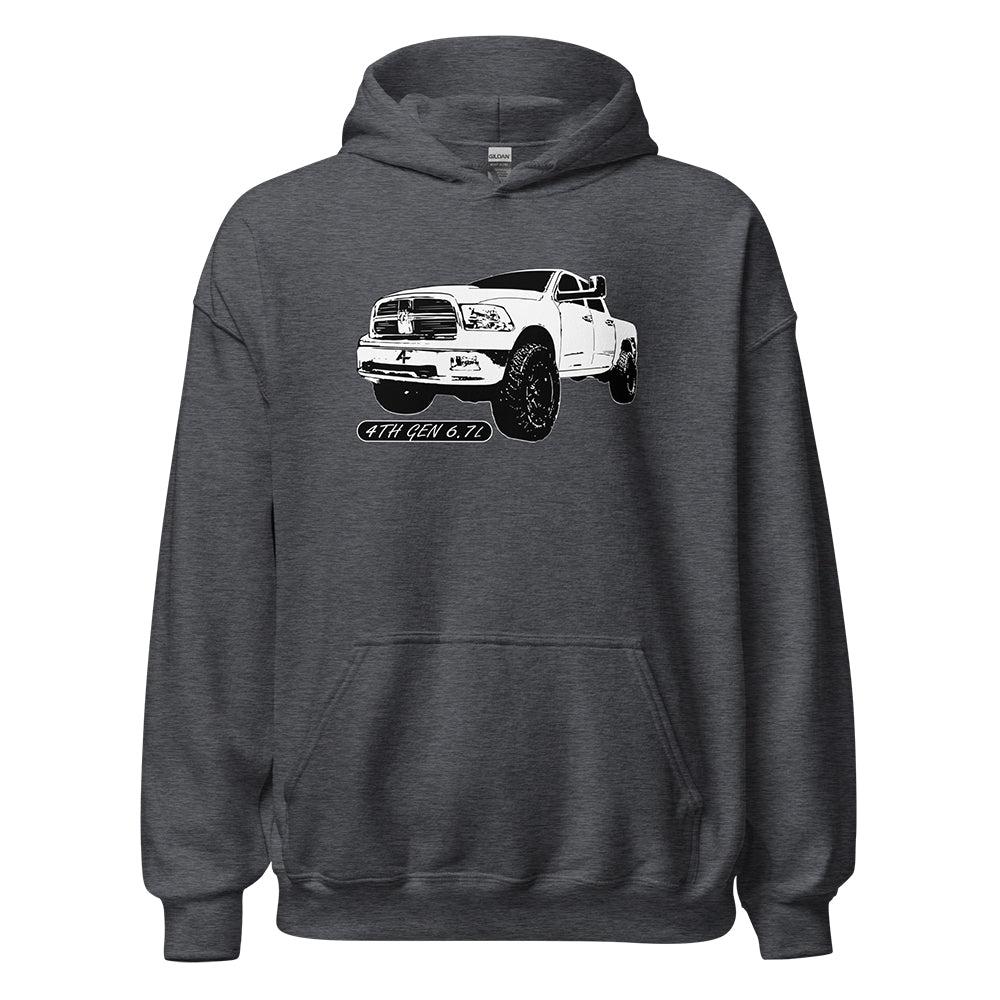 4TH Gen 6.7l Cummins Truck Hoodie in grey