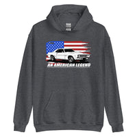Thumbnail for 1969 Chevrolet Camaro Hoodie From Aggressive Thread Muscle Car Apparel - color grey