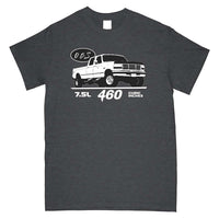 Thumbnail for OBS Crew Cab 7.5l 460 T-Shirt - Aggressive Thread Diesel Truck T-Shirts