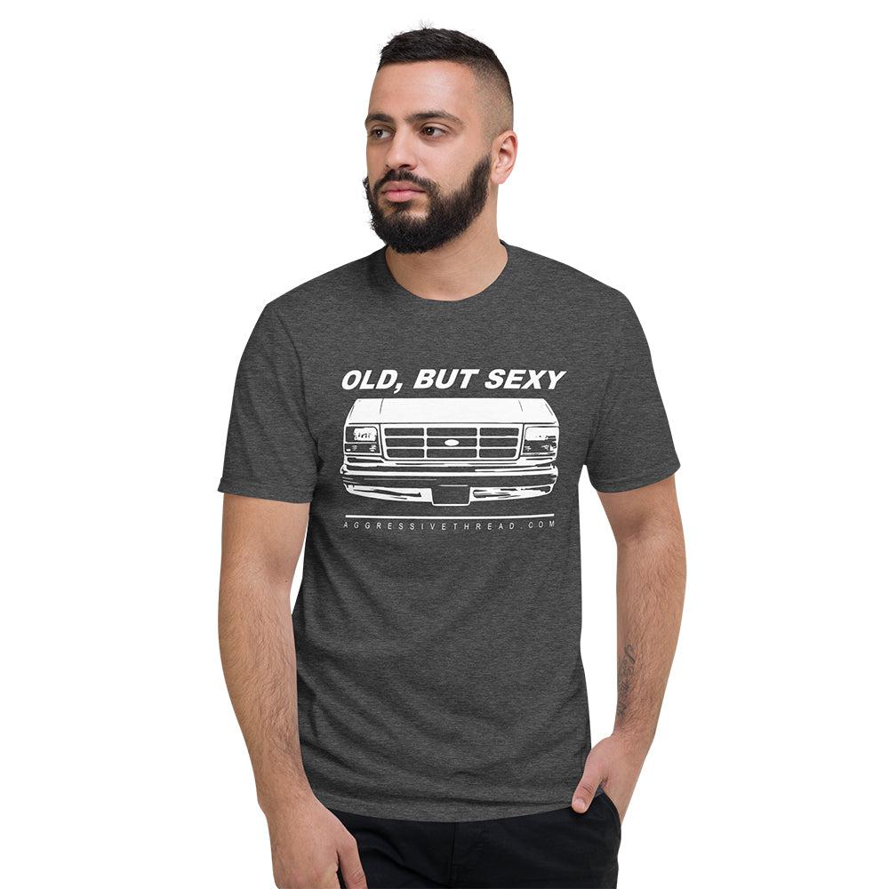 man Wearing OBS Ford T-Shirt - Dark Heather