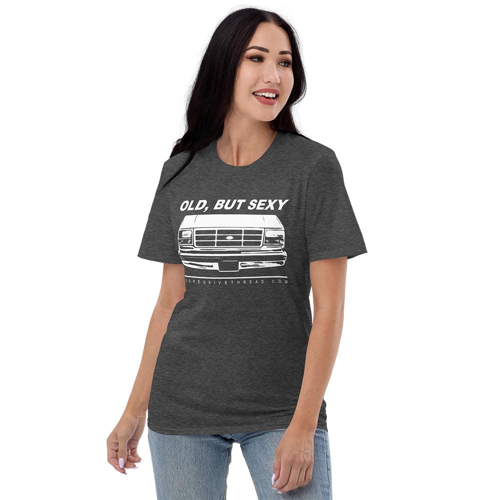 Woman Wearing OBS Ford T-Shirt - Dark Heather