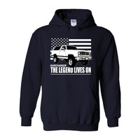 Thumbnail for Ramcharger Hoodie Sweatshirt Based on 80s and 90's SUV-In-Black-From Aggressive Thread