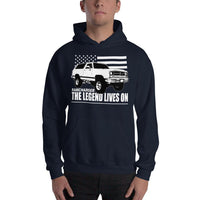 Thumbnail for First Gen Dodge Ramcharger Hoodie Sweatshirt | Aggressive Thread Truck Apparel