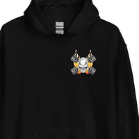 Thumbnail for Gearhead / Car Guy Hoodie From Aggressive Thread - front view in Black