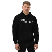 Thumbnail for Diesel Truck Hoodie | Powerstroke Hoodie | Cummins Hoodie | Duramax Hoodie | Aggressive Thread Diesel Truck Hoodie - Black On