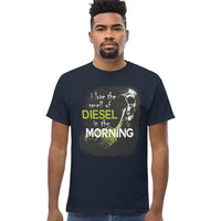 Thumbnail for Diesel Truck T-Shirt - Love the smell of diesel in the morning - Navy