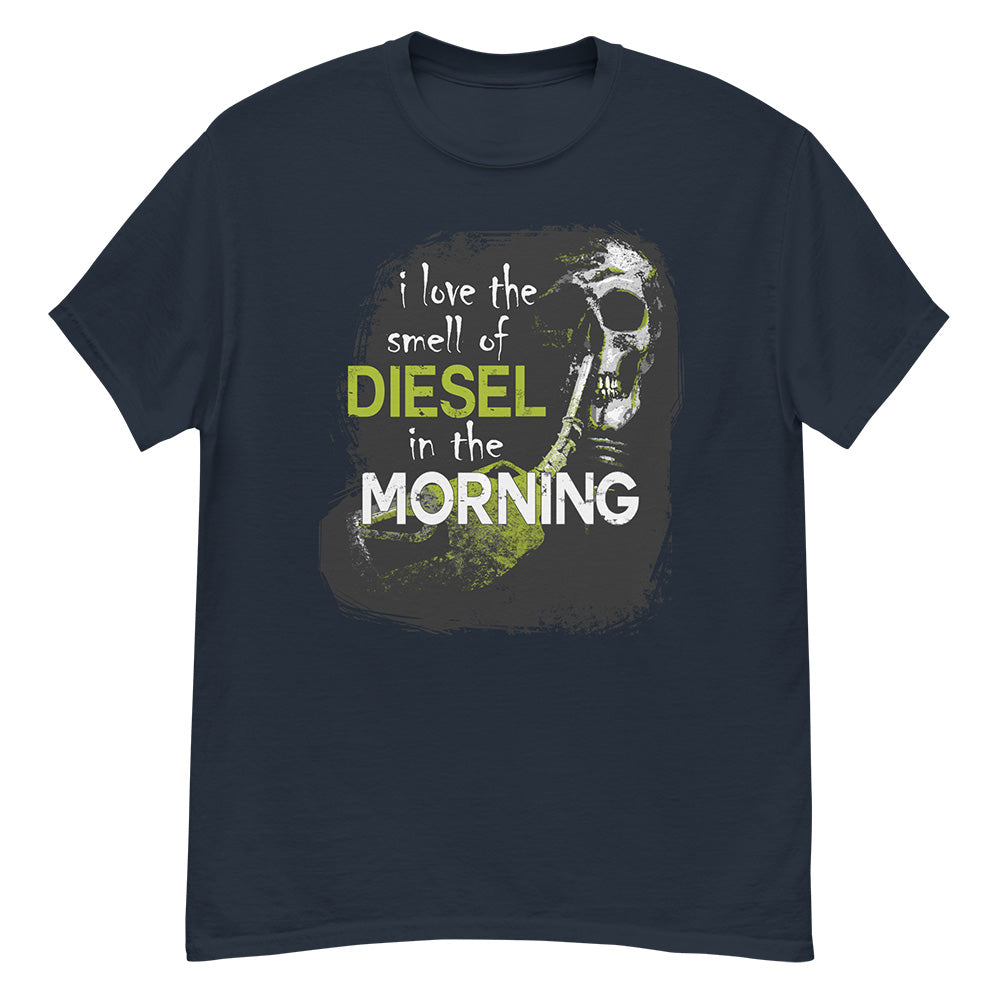 Diesel Truck T-Shirt - Love the smell of diesel in the morning - Navy