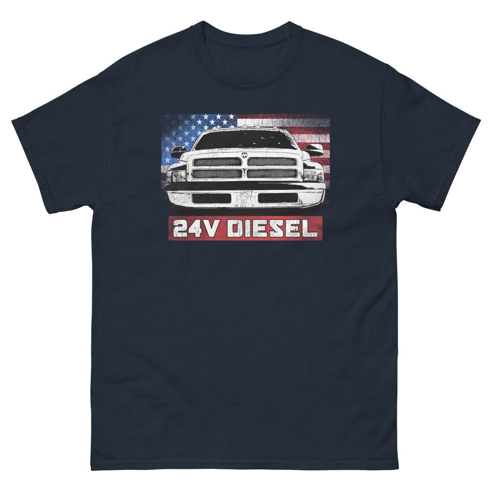 24v Cummins T-Shirt From Aggressive Thread - Navy